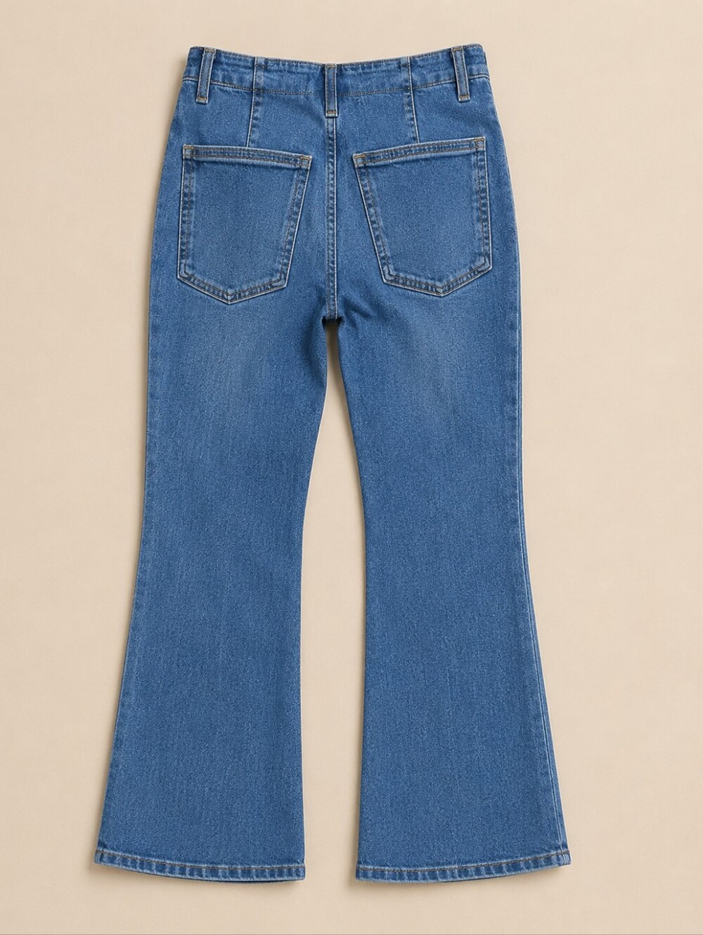 Free People We The Free Blue Slim Flare Jeans Sz 27 -See Measuments Boho Cropped - Picture 4 of 16